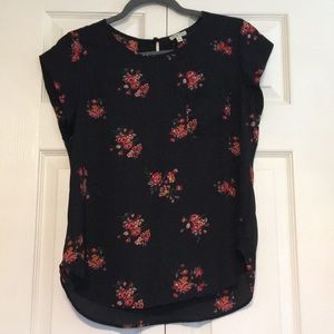 black floral shirt